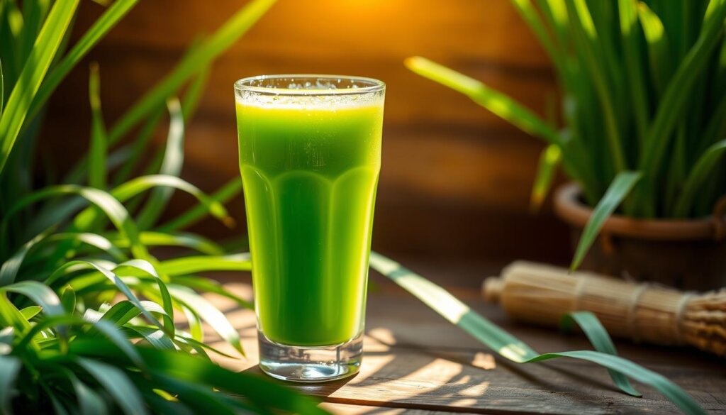 fresh barley grass juice