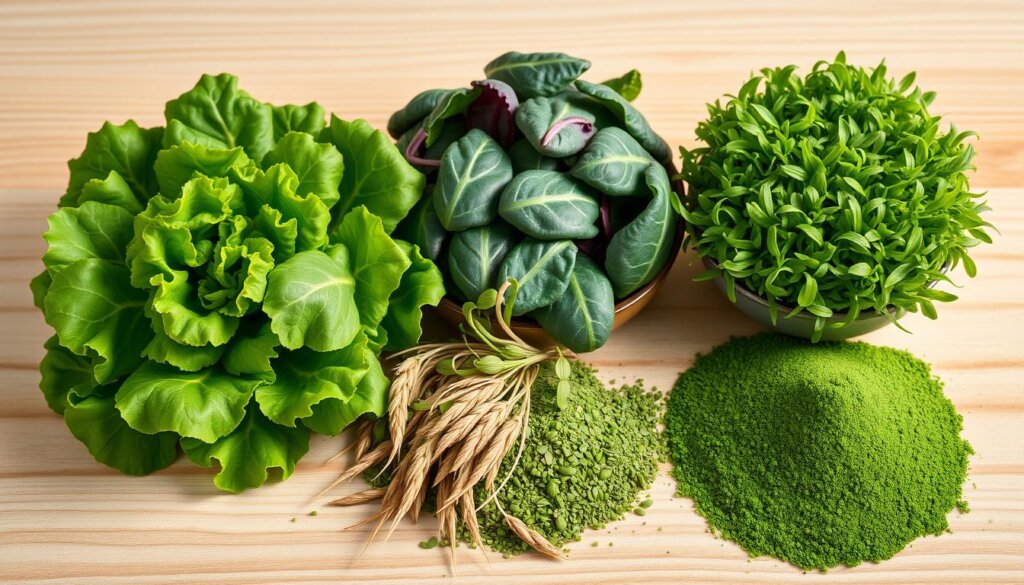 Comparing green superfoods nutritional benefits