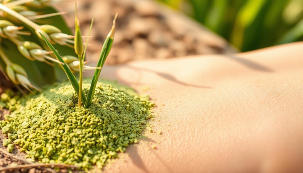 Fighting acne naturally with barley grass powder